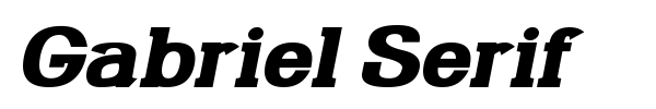 Gabriel Serif font preview